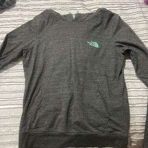 Grey north face hoodie